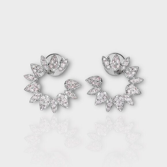 White Radiance Earrings - Picture 5 of 5